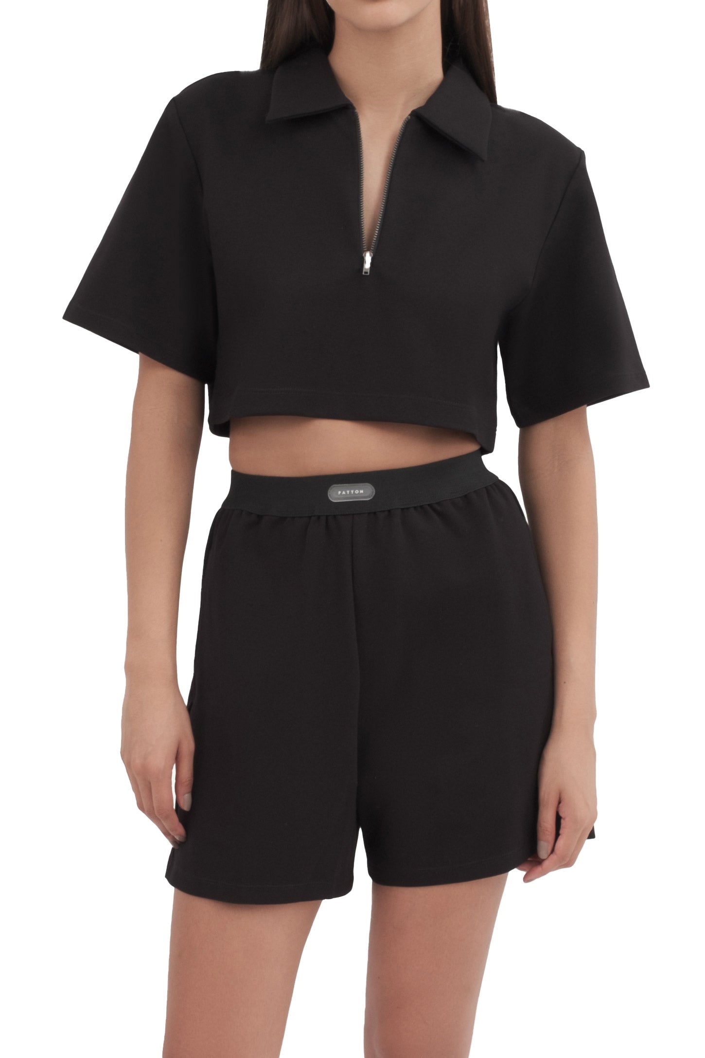 CLANE/クラネ】CROPPED POLO TOPS/クロップドポロトップス