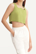 Wave-Neck-Cropped-Top-Citron-S